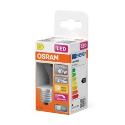 Led Lyspære E27 Classic P40 470lm klar Dimbar-Osram New