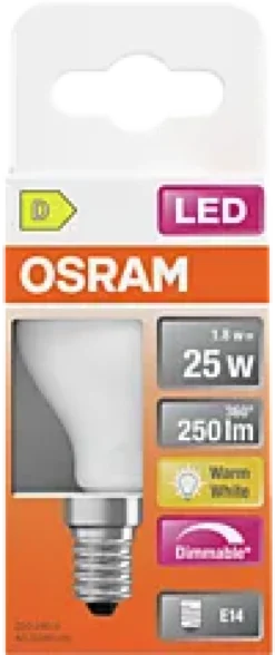Led Lyspære E14 Classic P25 250lm matt Dimbar-Osram New