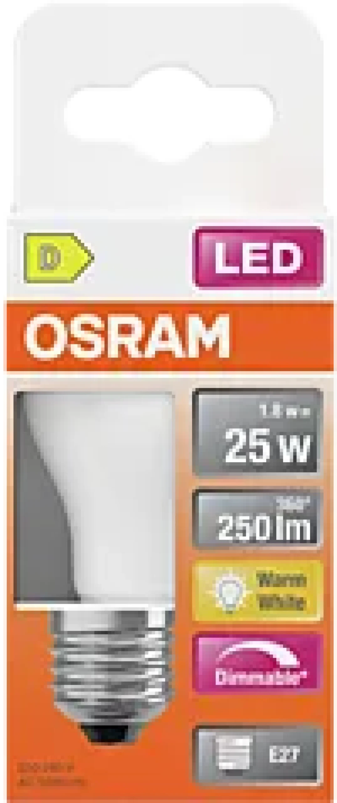 Led Lyspære E27 Classic P25 250lm matt Dimbar-Osram Discount