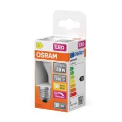 Led Lyspære E27 Classic P40 470lm matt Dimbar-Osram New