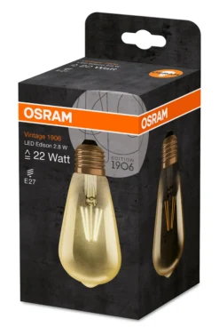 LED lyspære1906 Edison 22 2,8W 824 gold E27-Osram