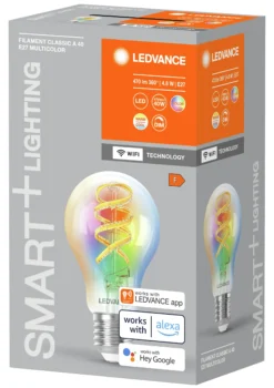LED lyspære smart wifi Classic 40 RGBTW 4,8W 470lm E27-Ledvance Online