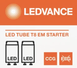 Led Lysrør Starter T8 2stk-Ledvance Clearance