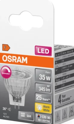 LED MR11 35 dim 4,5W 2700K GU4-Osram Sale