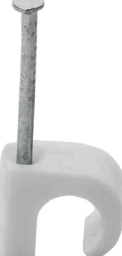 Ledningsklammer 5-7mm rund hvit 20stk-Gelia New