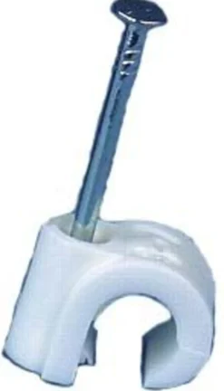 Ledningsklammer 5-7mm rund hvit 20stk-Gelia New