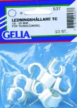 Ledningsklammer 14-20mm rund 10stk-Gelia Clearance