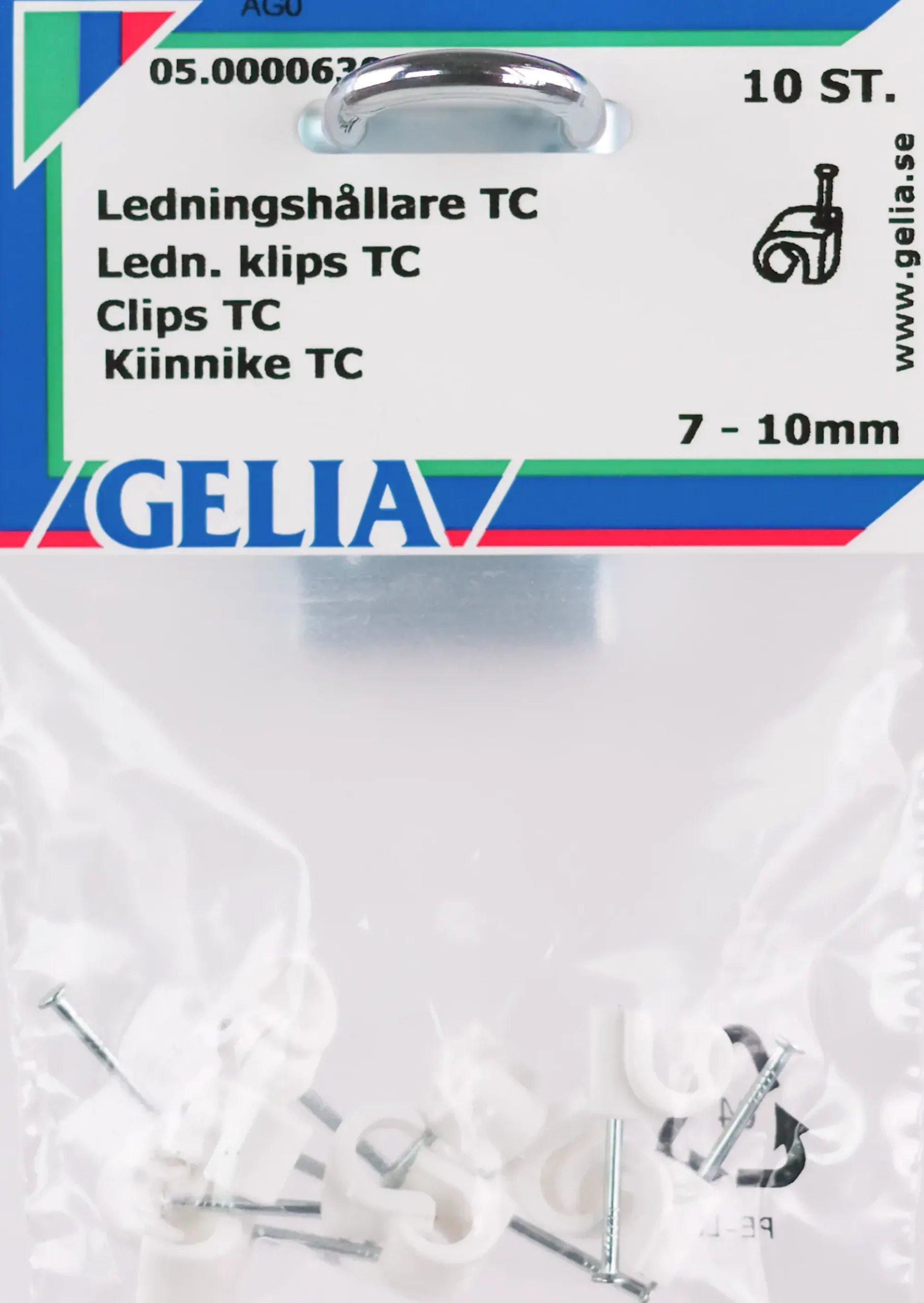 Ledningsklammer 8-12mm rund 10stk-Gelia Best