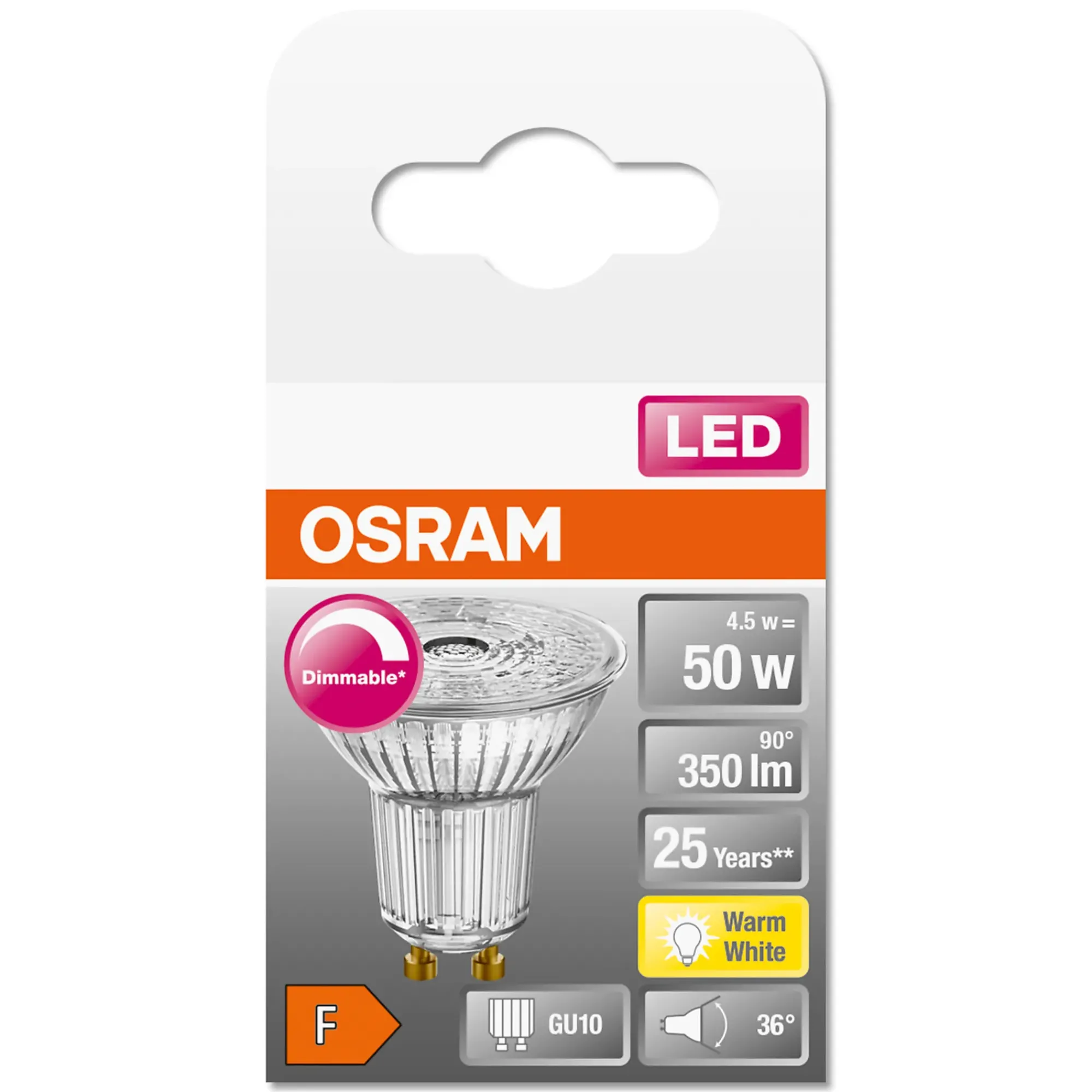 LED PAR16 50 dim 2700K GU10-Osram Outlet