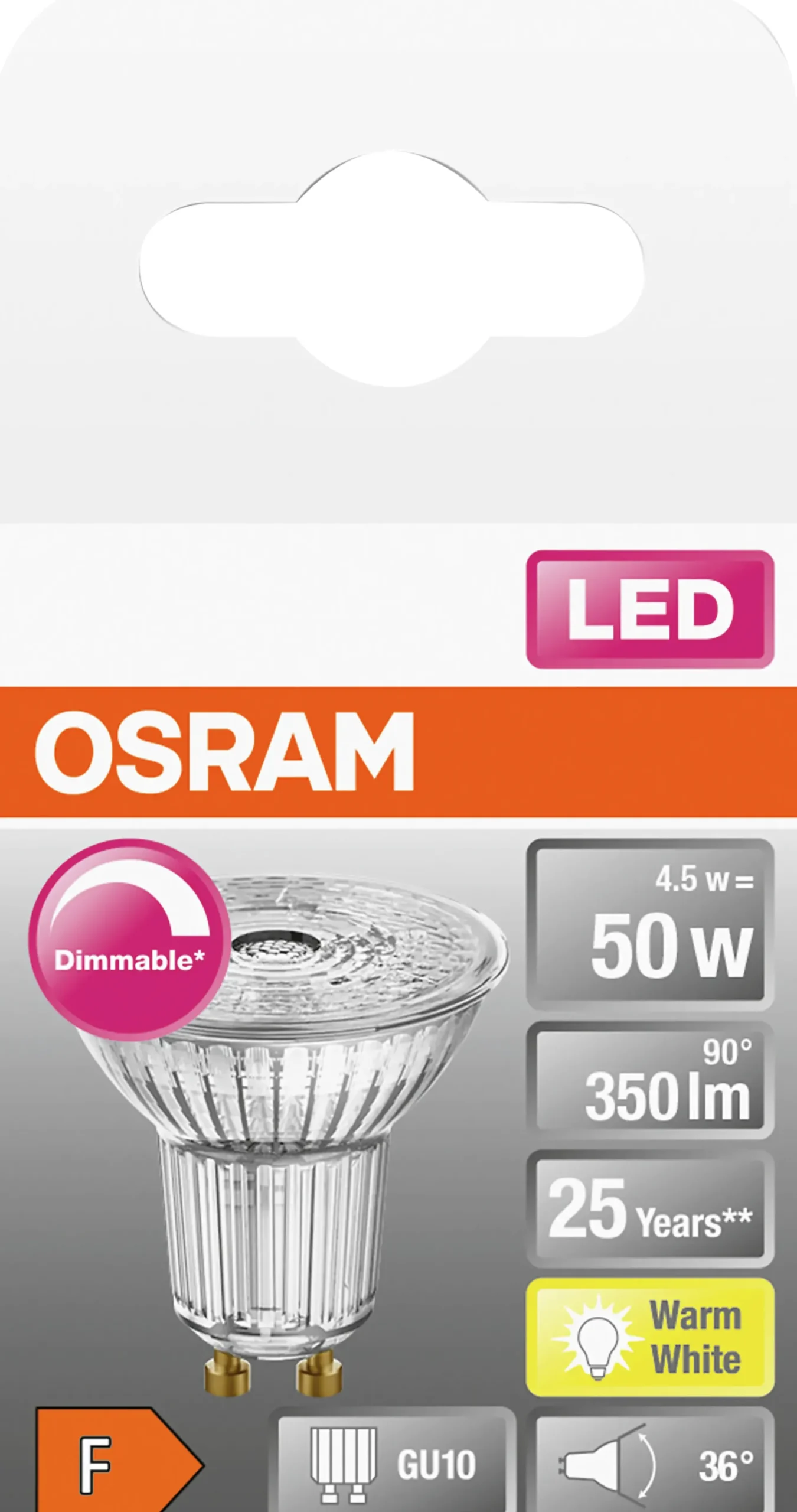 LED PAR16 50 dim 2700K GU10-Osram Outlet