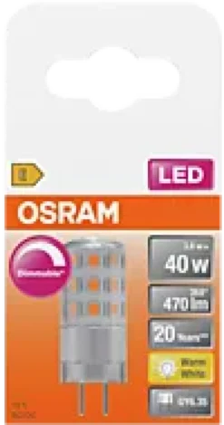 Led Pin Gy6,35 40 470lm klar Dimbar Varmhvit-Osram Sale