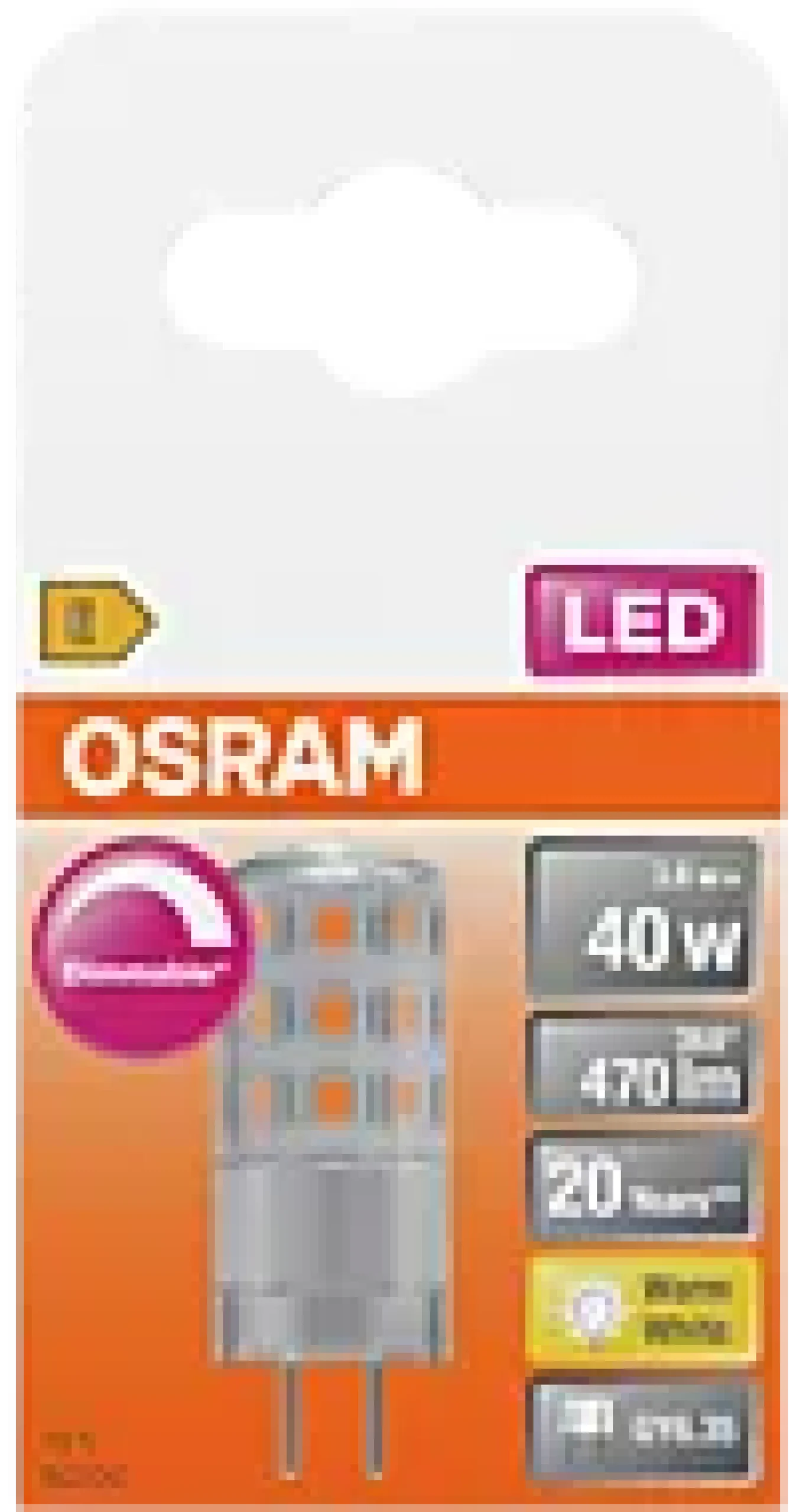 Led Pin Gy6,35 40 470lm klar Dimbar Varmhvit-Osram Sale