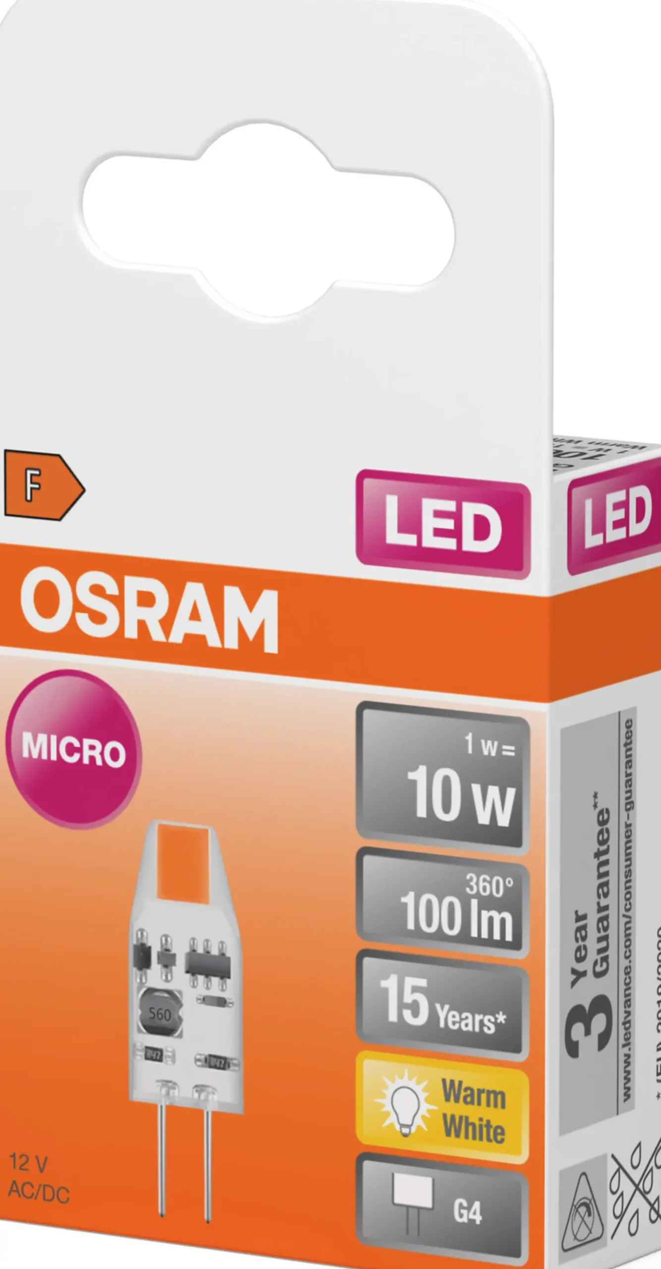 LED pin 10 1W 2700K G4-Osram Outlet