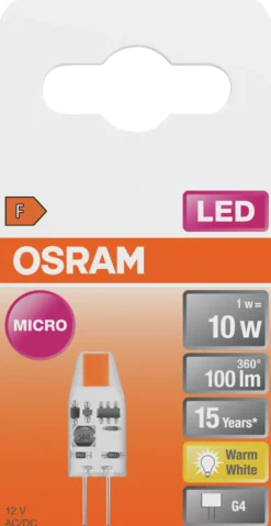 LED pin 10 1W 2700K G4-Osram Outlet