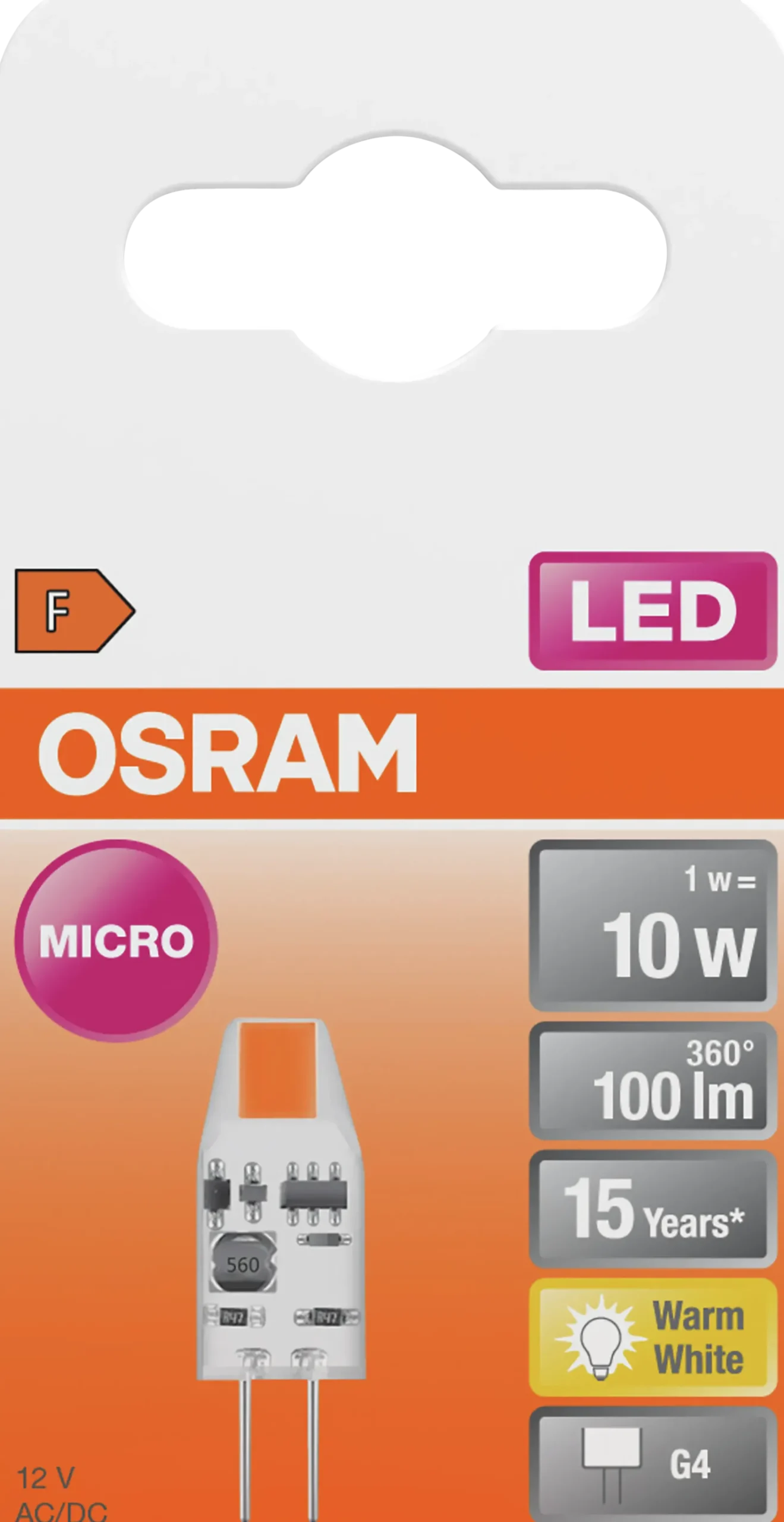 LED pin 10 1W 2700K G4-Osram Outlet
