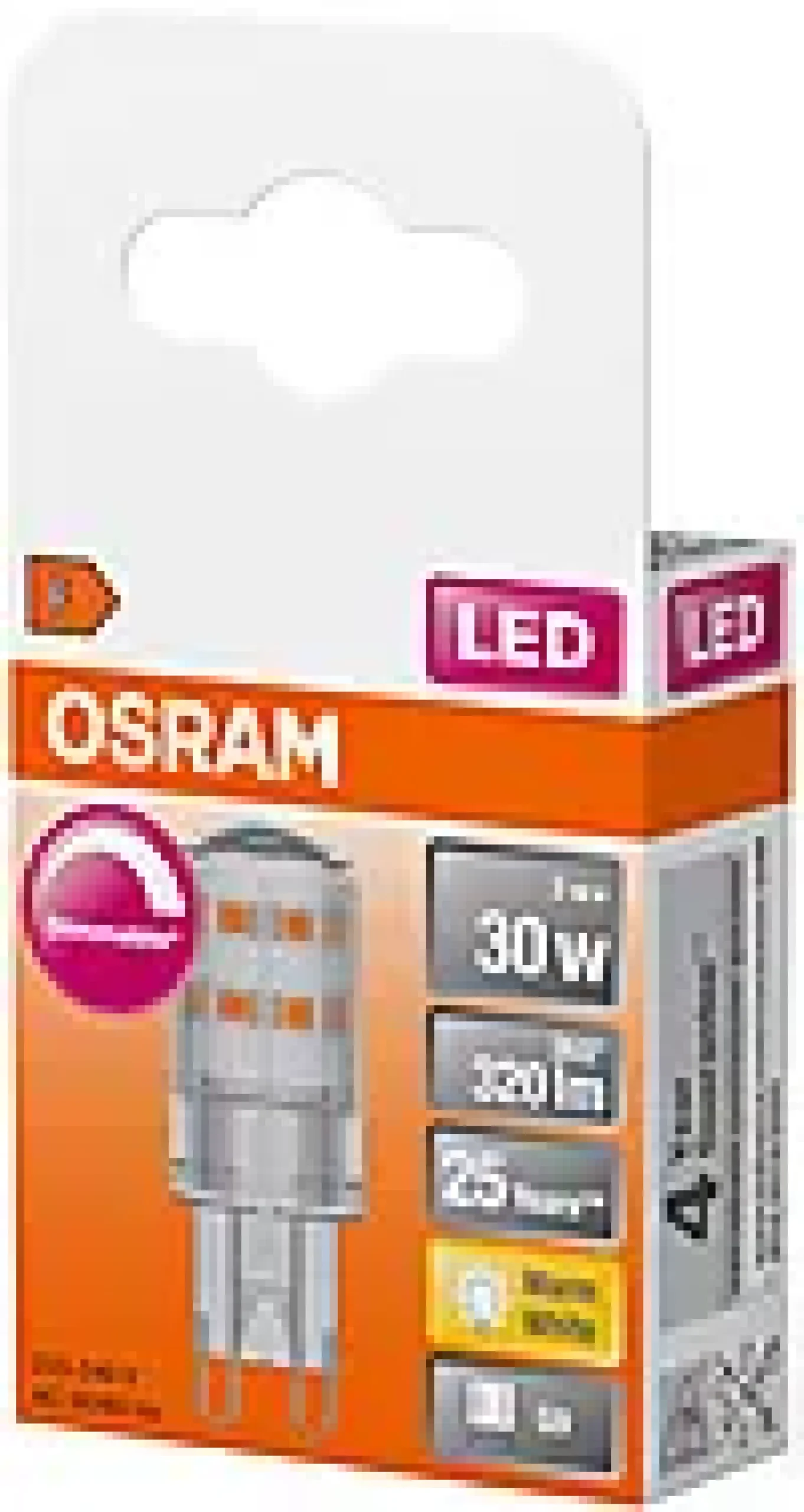 LED pin 30 3W dim 2700K G9-Osram