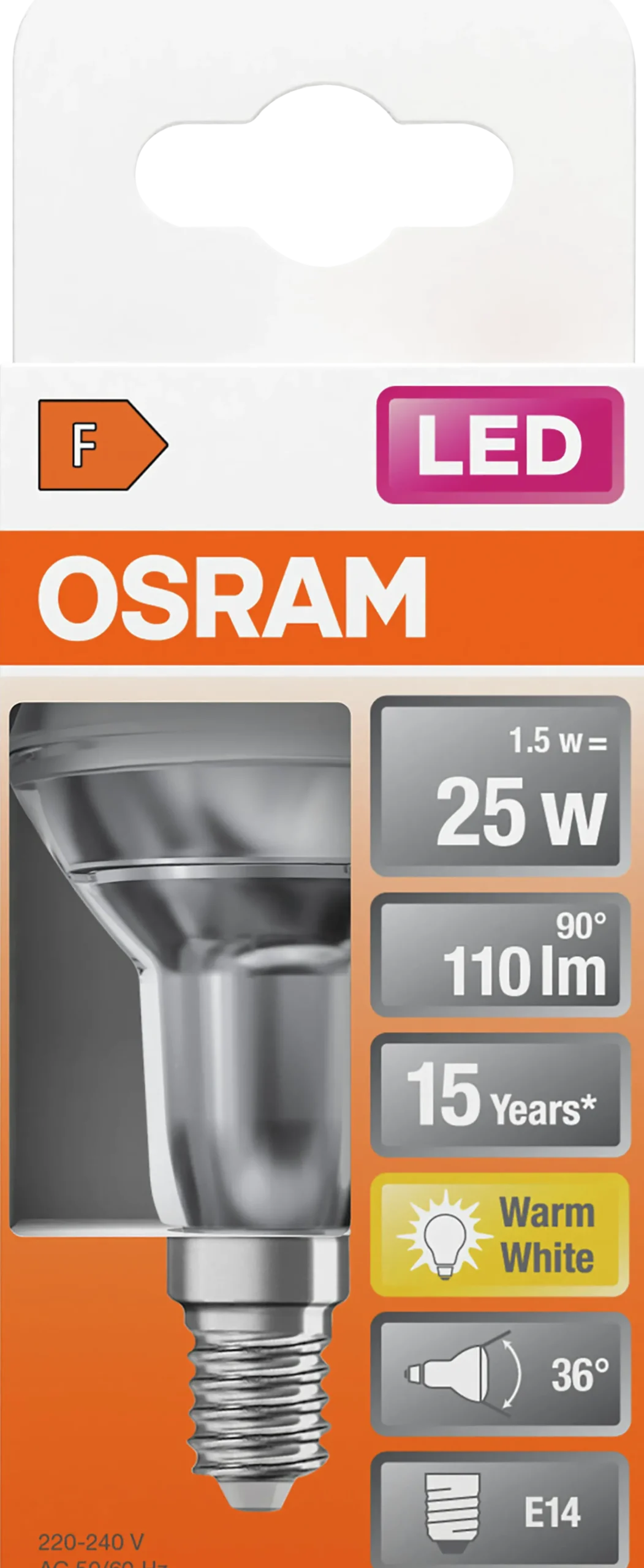 LED Spot R50 60 5,9W 2700K dim E14-Osram
