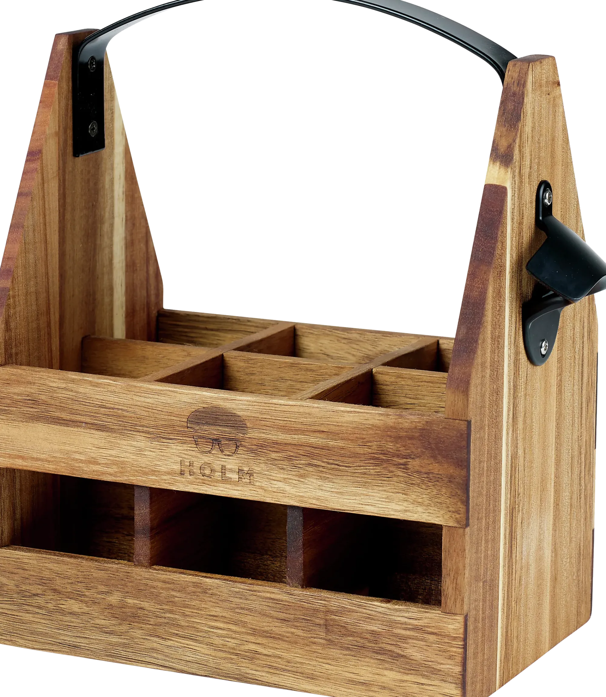 Ølkasse i akasie 23x15x29cm-Holm Online