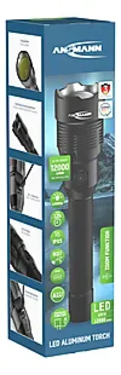 Lommelykt oppladbar 12000lm IPX5-Ansmann Outlet