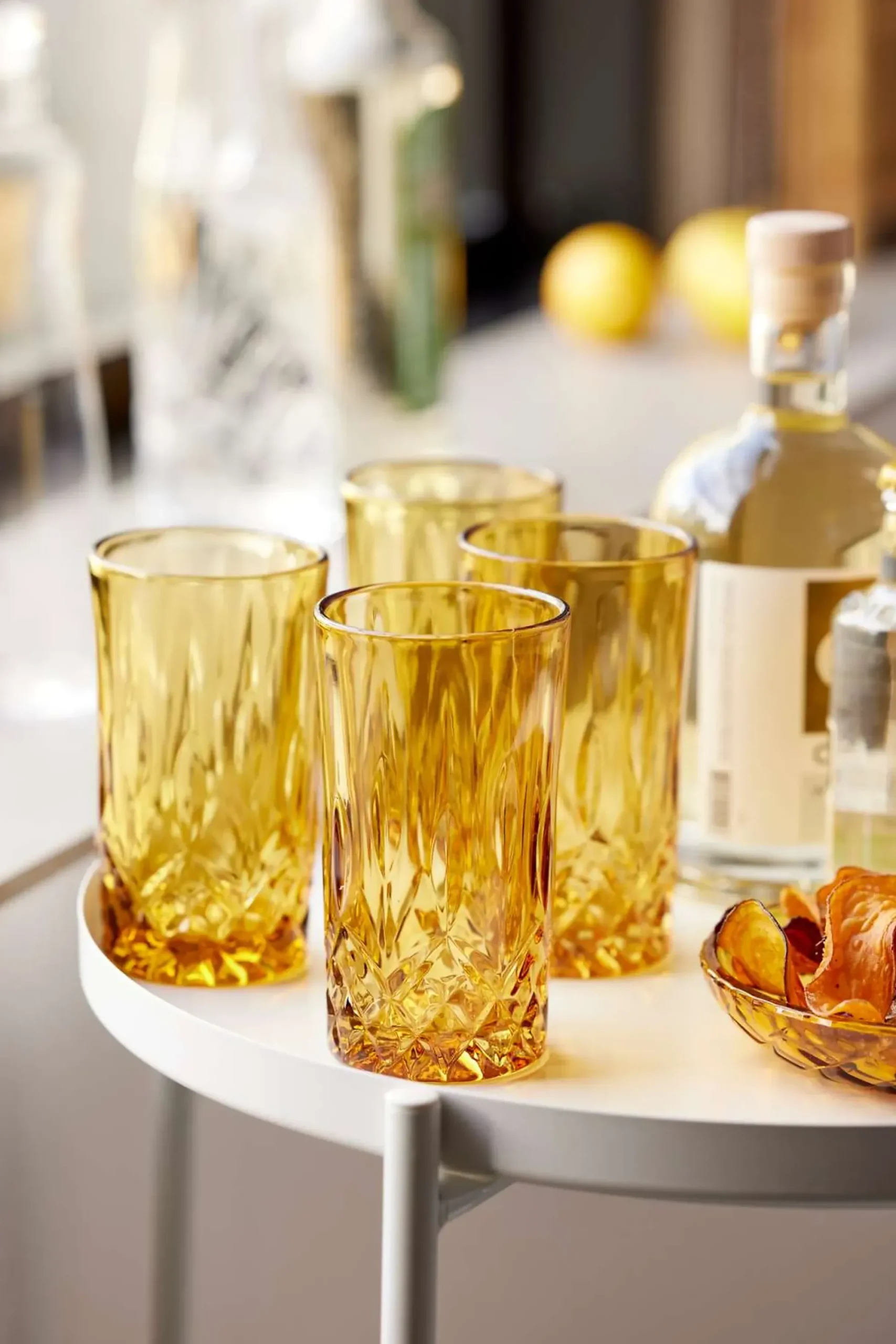 Longdring Sorrento amber 38cl 4stk-Lyngby glas Sale