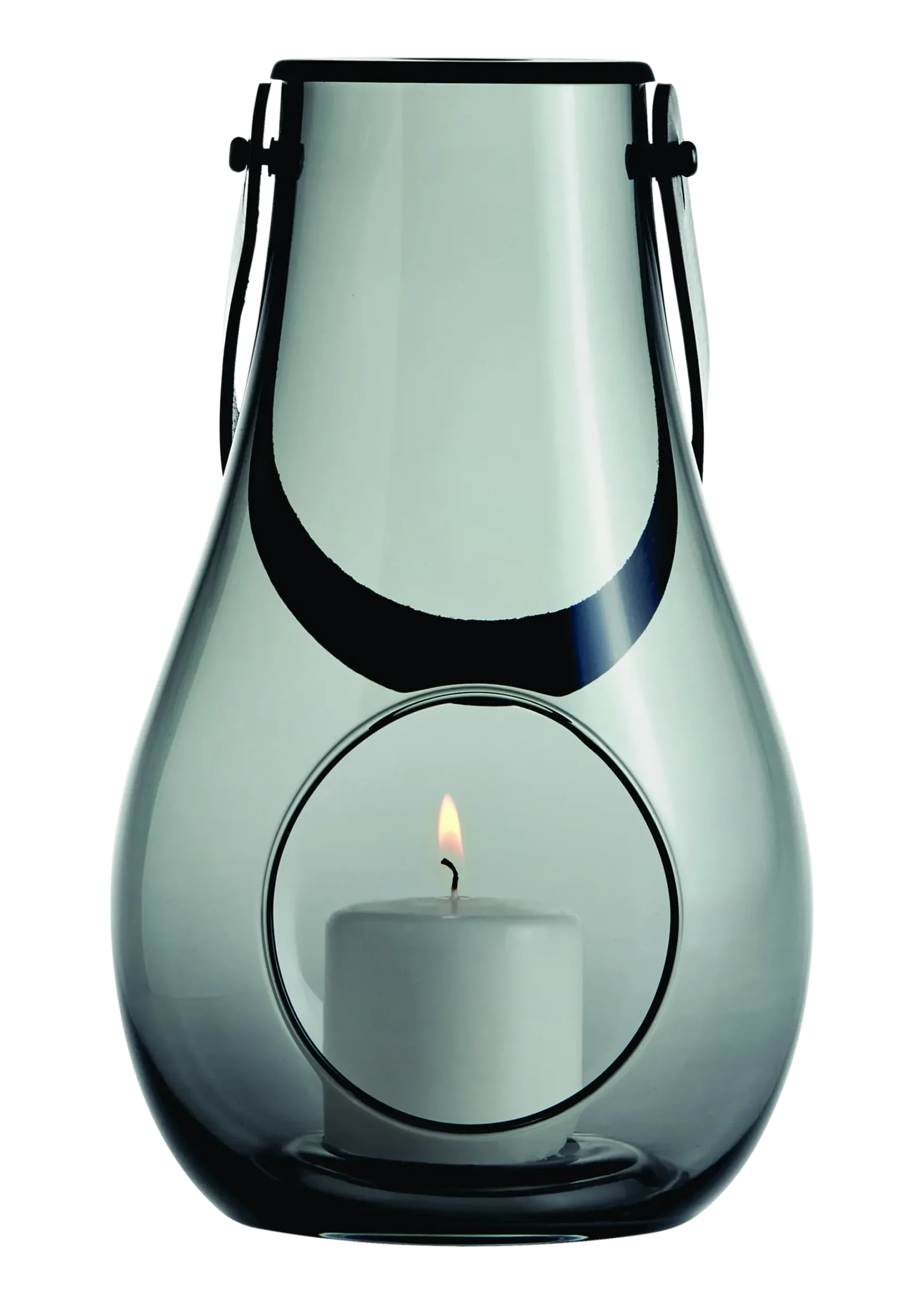 Lykt med hank Design With Light smoke 25cm-Holmegaard Hot