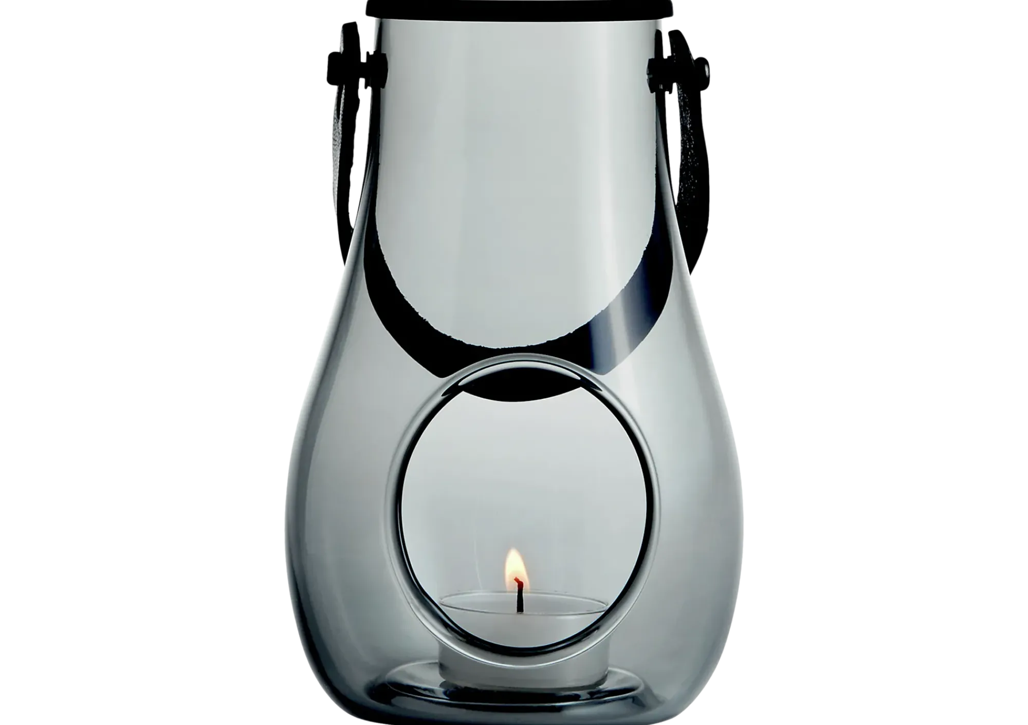 Lykt med hank Design With Light smoke 16cm-Holmegaard Best