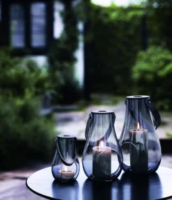Lykt med hank Design With Light smoke 16cm-Holmegaard Best