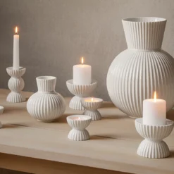 Lysestake Tura kubbelys 11.5cm-Lyngby porcelæn Clearance