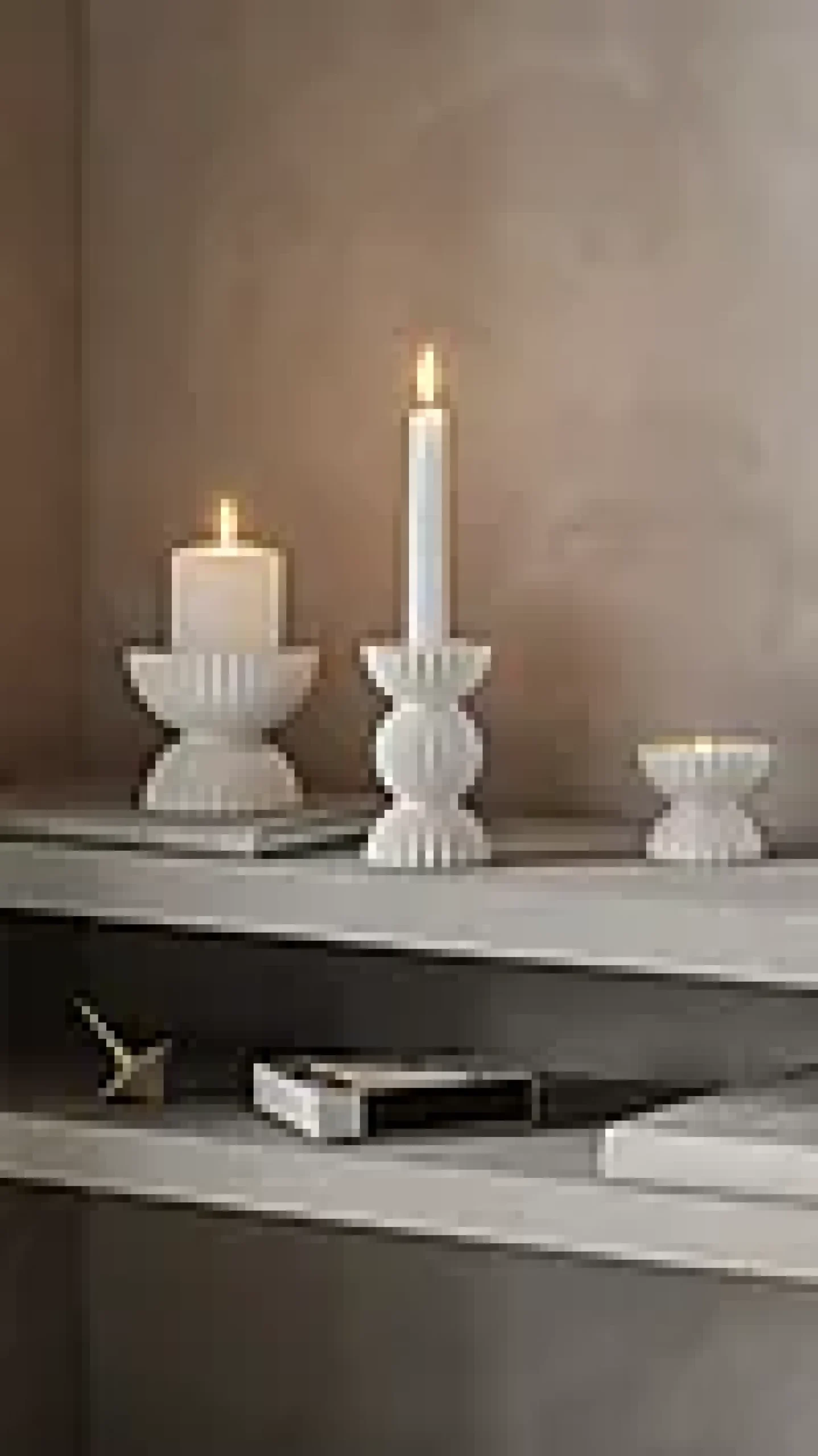 Lysestake Tura kubbelys 11.5cm-Lyngby porcelæn Clearance