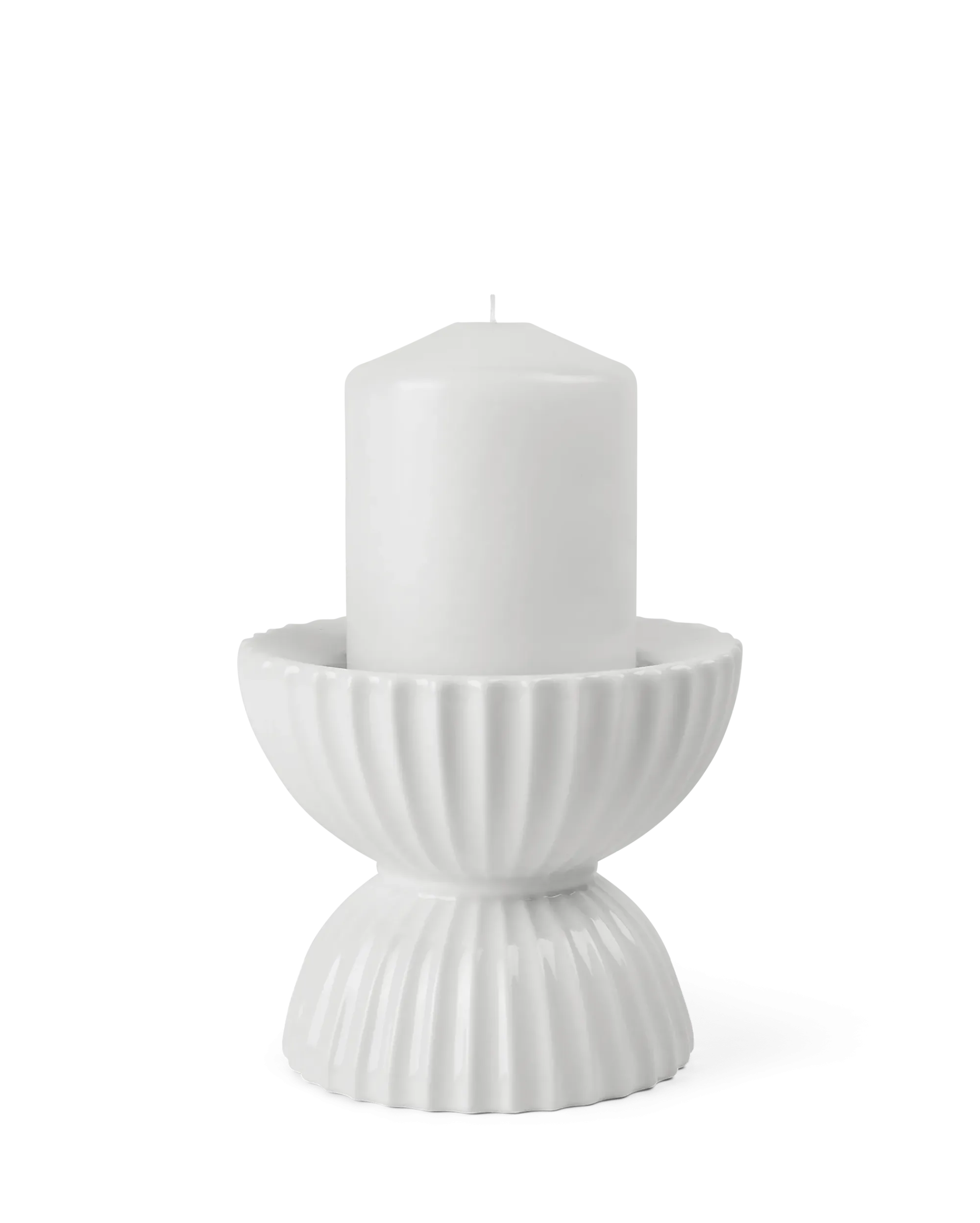 Lysestake Tura kubbelys 11.5cm-Lyngby porcelæn Clearance