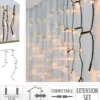 Lyslenke Extension Icicle 100ledlys varmhvit IP44 3m-Ki New
