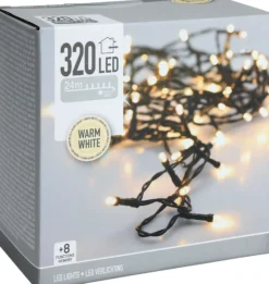 Lyslenke 320ledlys varmhvit IP44 24m-Ki Best