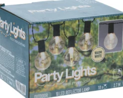 Lyslenke Party med batteri 10stk lyspærer 2,7m-Ki Discount