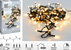 Lyslenke String 80ledlys varmhvit 6m-Ki Outlet