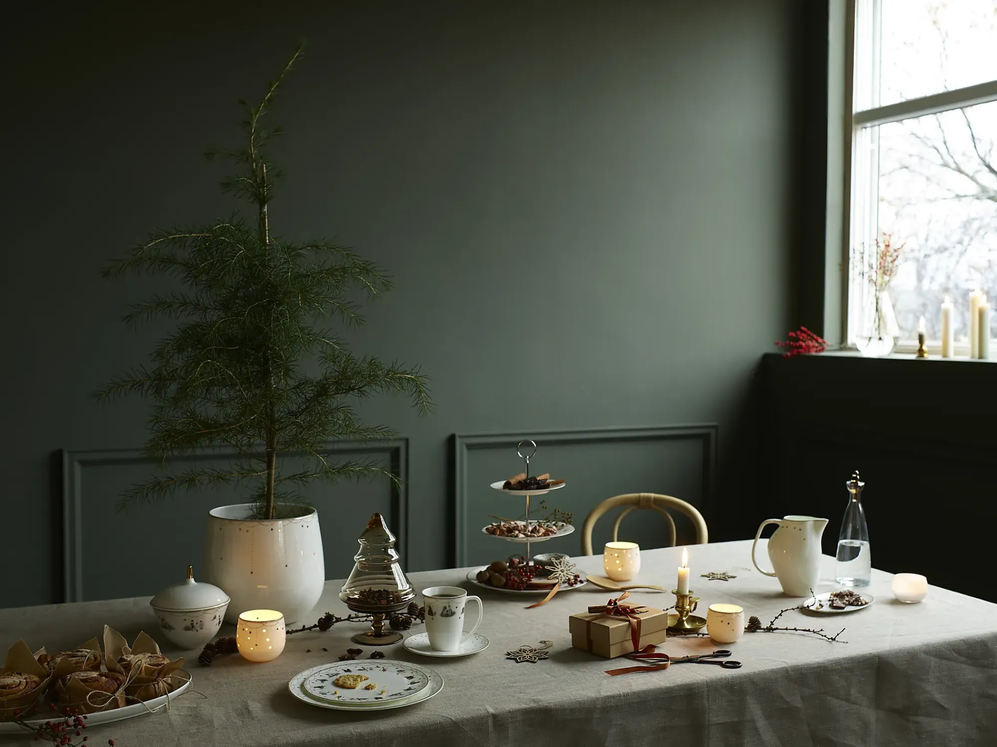 Lyslykt 8cm Julemorgen Girlander 2stk-Wik & walsøe
