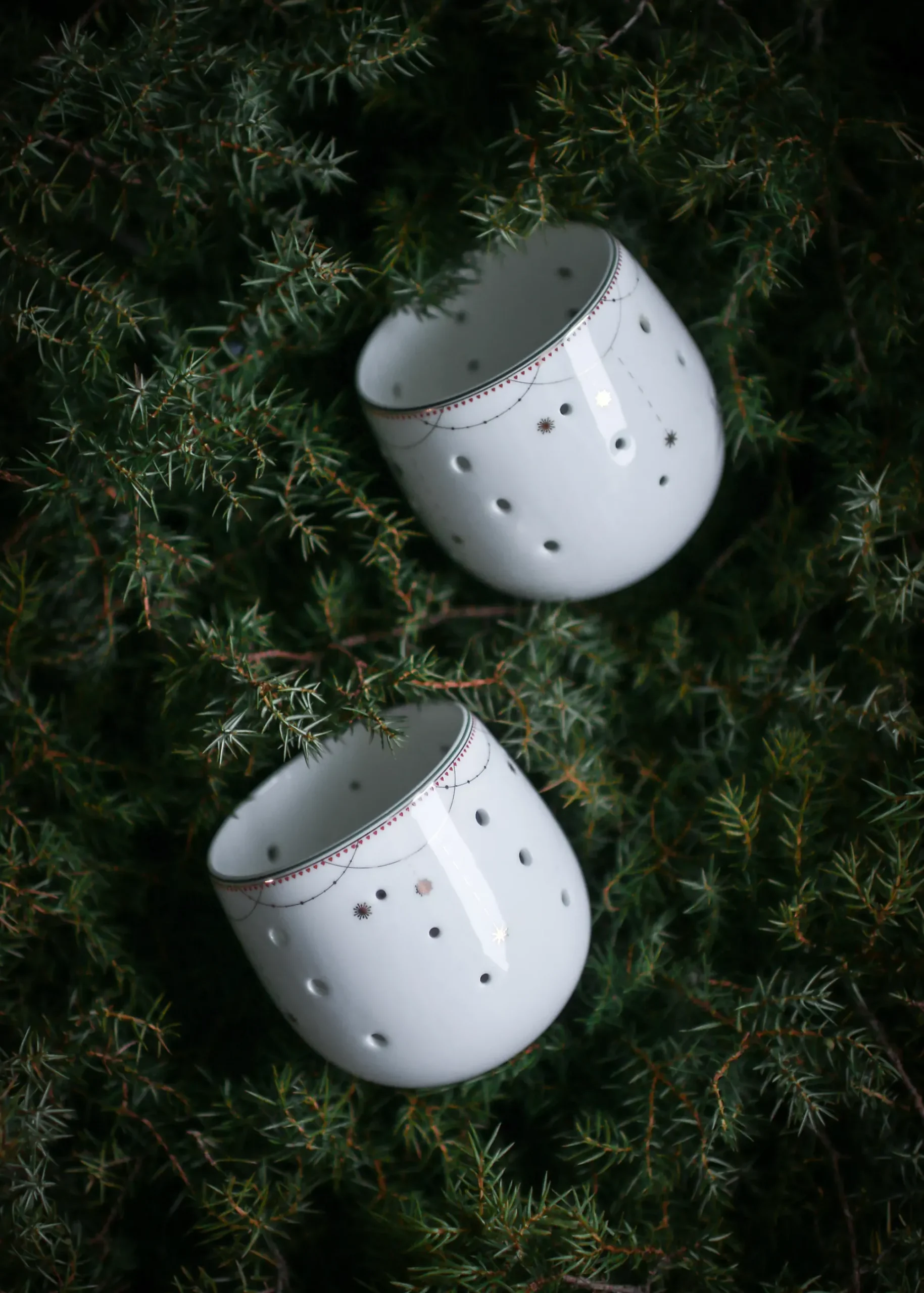 Lyslykt 8cm Julemorgen Girlander 2stk-Wik & walsøe