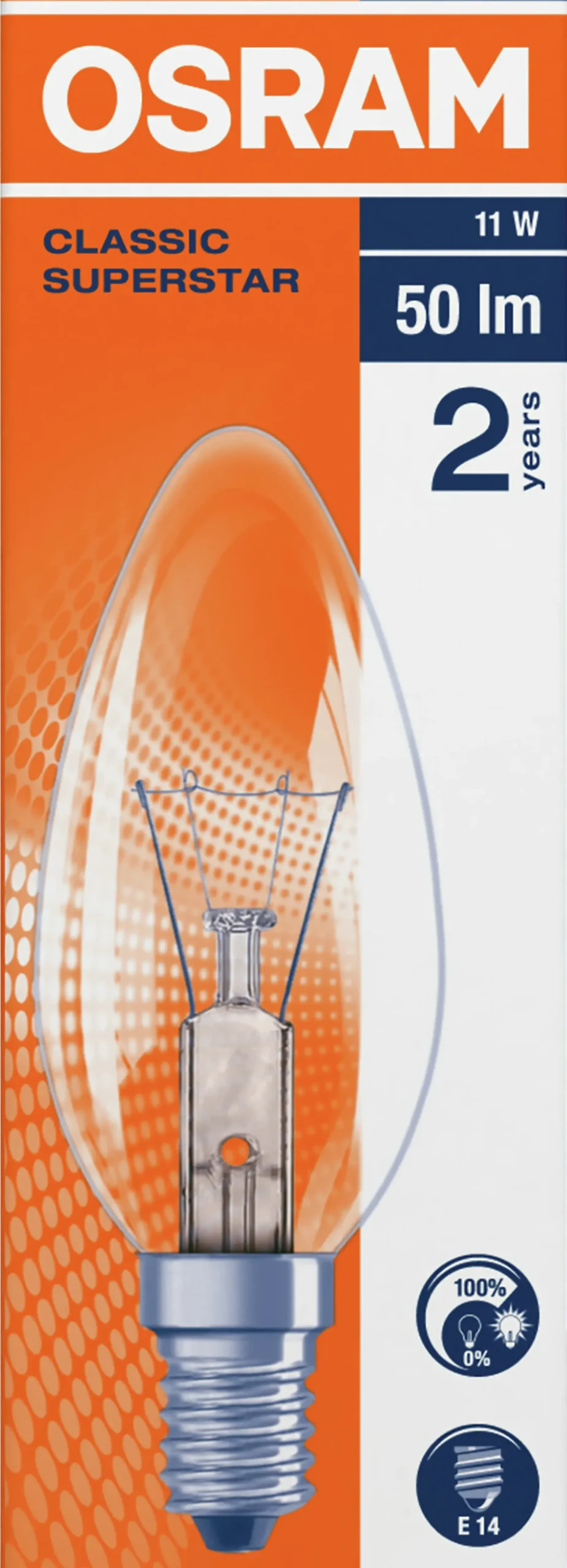 Lyspære Classic E14 11W-Osram Sale