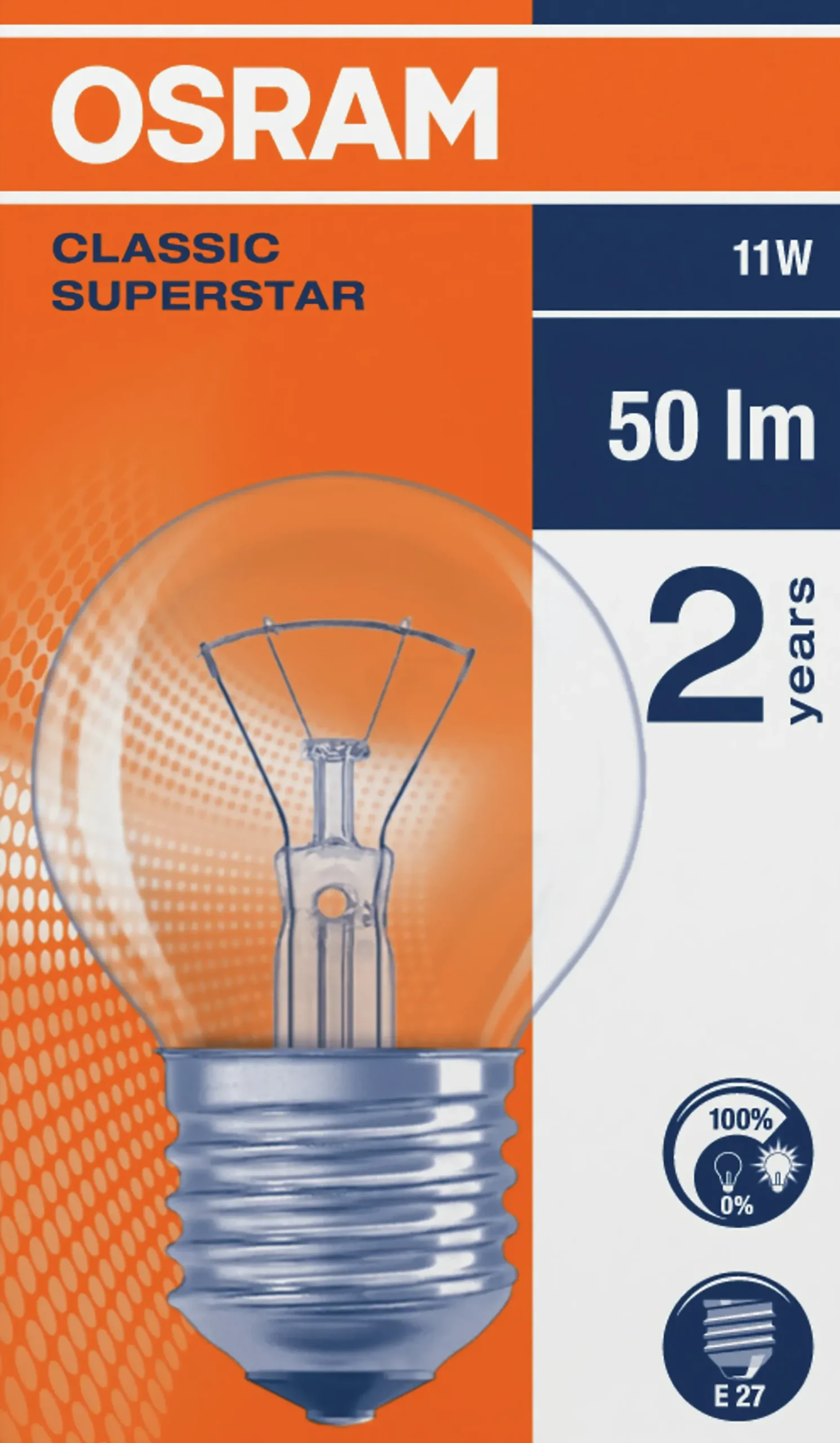 Lyspære Classic E27 11W-Osram Online