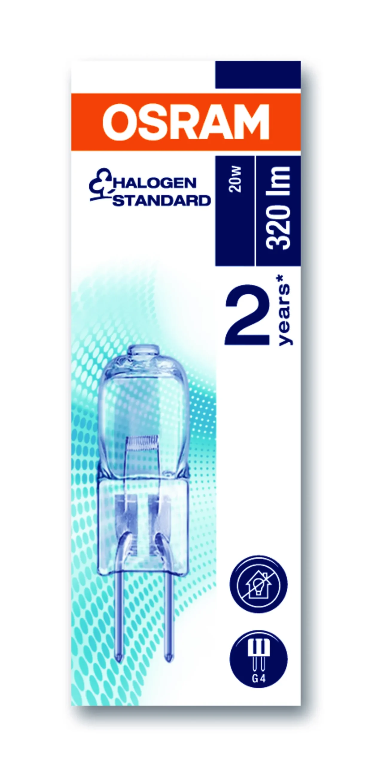 Lyspære Halogen ovn pin 20W 12V G4-Osram Clearance