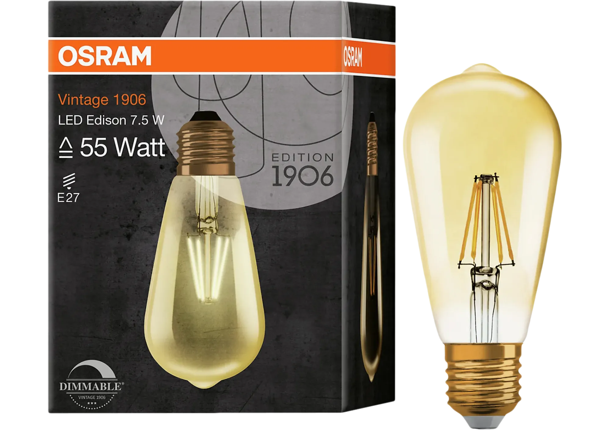 Lyspære led dimmbar E27 7w-Osram Discount