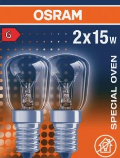 Lyspære mini E14 15W 2stk-Osram Outlet