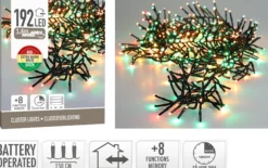 Lysslynge Cluster Lights 192ledlys 3 farger 1,4m-Ki New