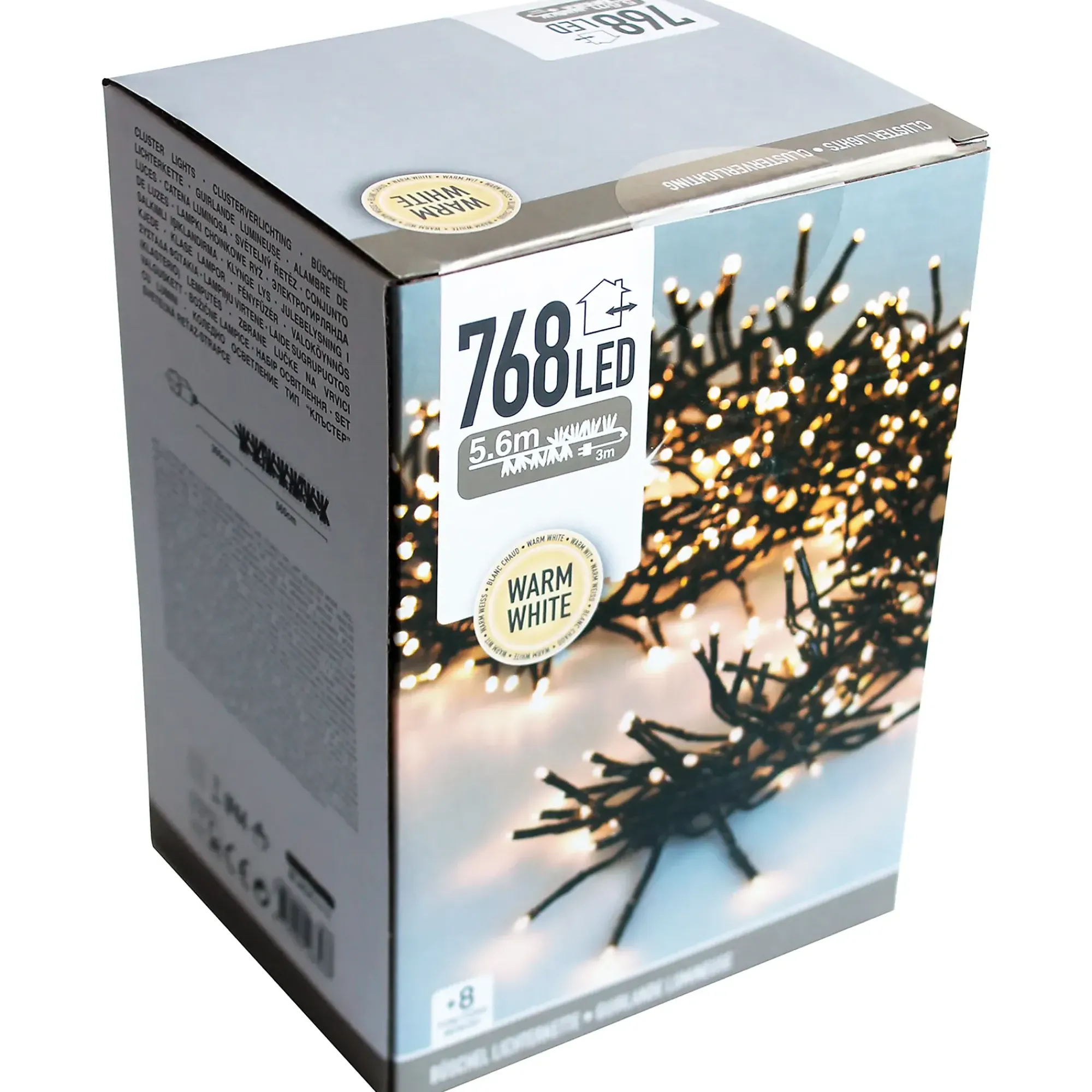 Lysslynge 768ledlys varmhvit 5,6m-Ki New