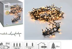 Lysslynge Micro Cluster 1000ledlys ekstra varmhvit IP44 20m-Ki Best