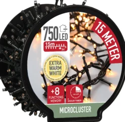 Lysslynge Micro Cluster 750ledlys ekstra varmhvit IP44 15m-Ki New