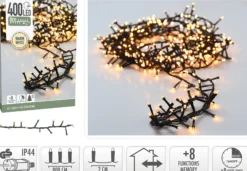 Lysslynge Micro Cluster 400ledlys varmhvit 8m-Ki