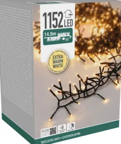 Lysslynge Treecluster 1152ledlys ekstra varmhvit IP44 15m-Ki Clearance