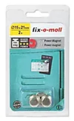 Magnetkjegle Neodym silver 15x21mm 2stk 6kg-Fix O Moll New