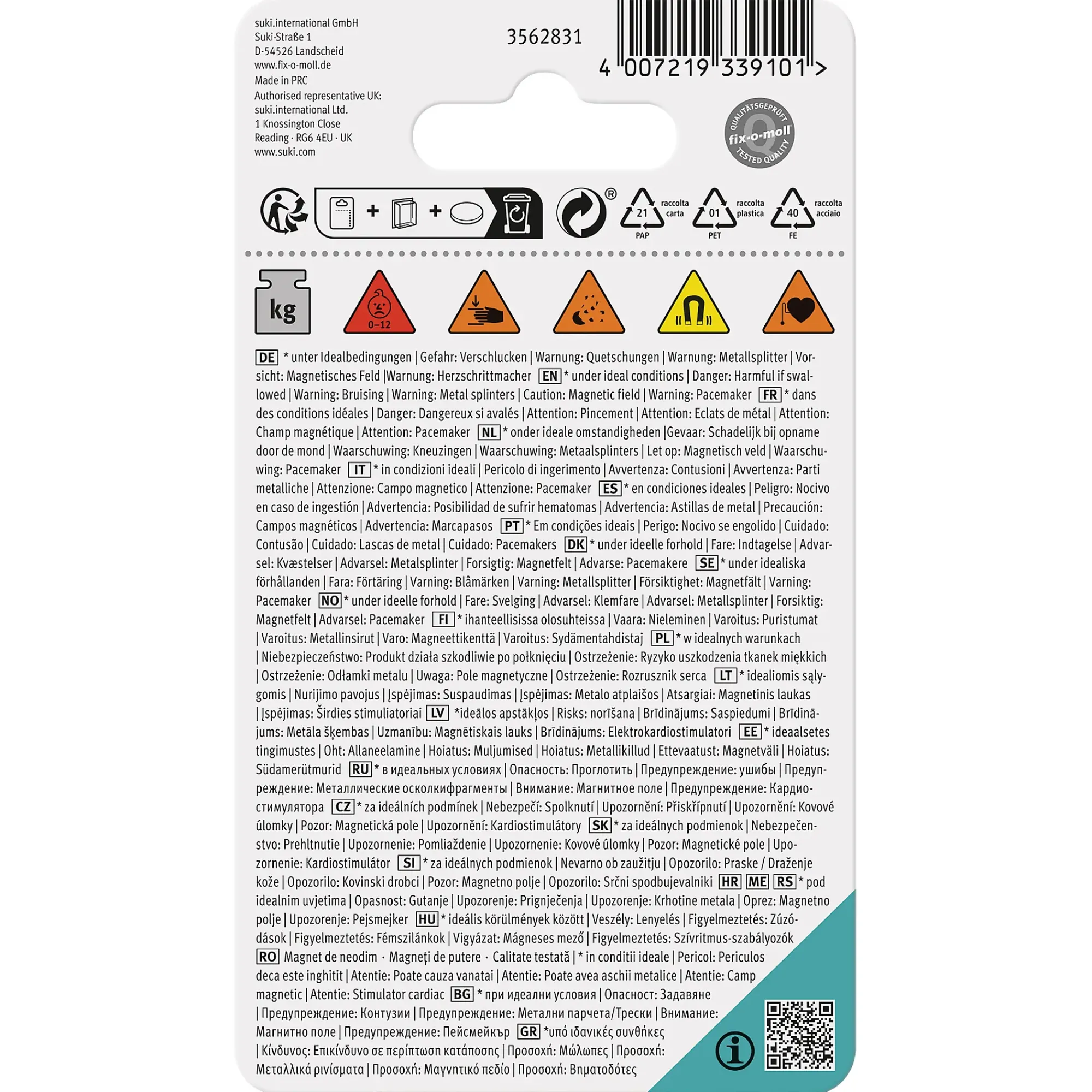 Magnet krok max 15kg-Fix O Moll Outlet
