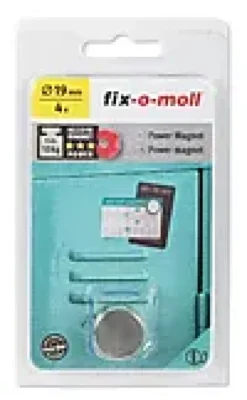 Magnetskiver Neodym silver 19x3mm 4stk 10kg-Fix O Moll New